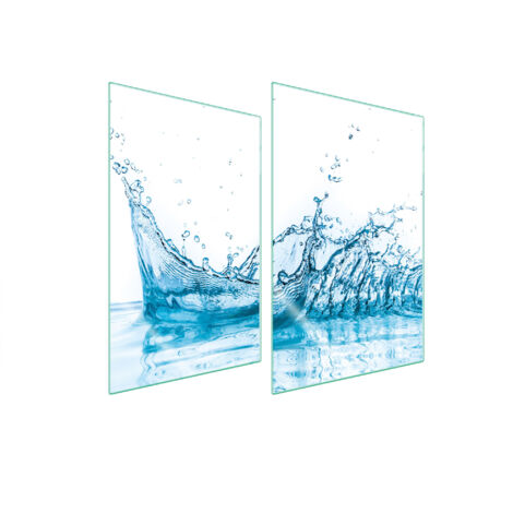 GLASSCHUTZPLATTE FÜR KÜCHE 2x35x52 WASSER