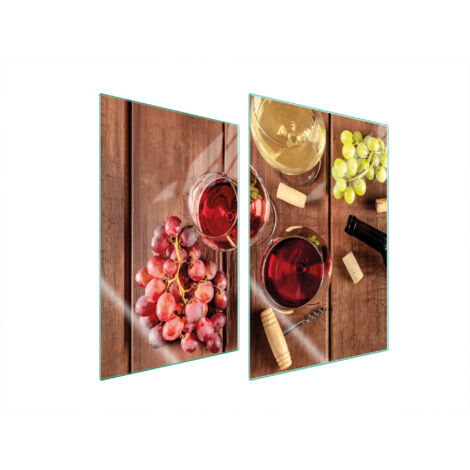 GLASSCHUTZPLATTE FÜR KÜCHE 2x35x52 WEIN