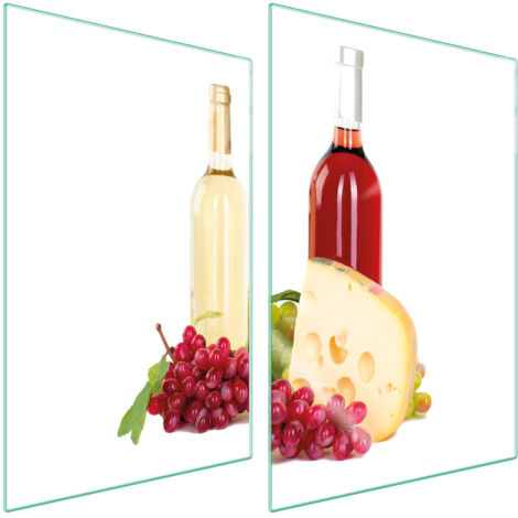 GLASSCHUTZPLATTE FÜR KÜCHE 2x35x52 WEIN