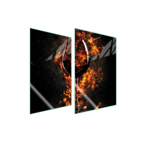 GLASSCHUTZPLATTE FÜR KÜCHE 2x35x52 WEIN