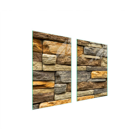 GLASSCHUTZPLATTE FÜR KÜCHE 65x52 BRICK