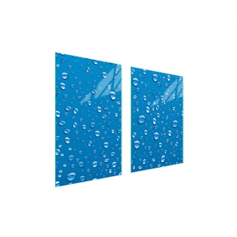 GLASSCHUTZPLATTE FÜR KÜCHE 65x52 DROPS