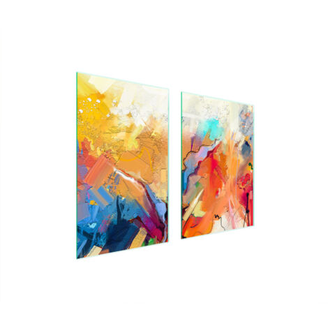 GLASSCHUTZPLATTE FÜR KÜCHE 65x52 FARBIG