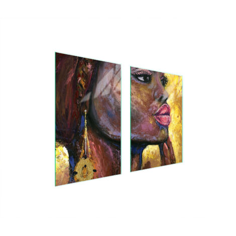 GLASSCHUTZPLATTE FÜR KÜCHE 65x52 FRAU