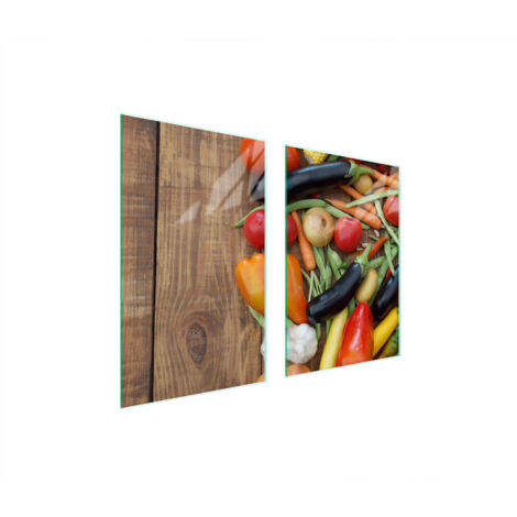 GLASSCHUTZPLATTE FÜR KÜCHE 65x52 GEMÜSE