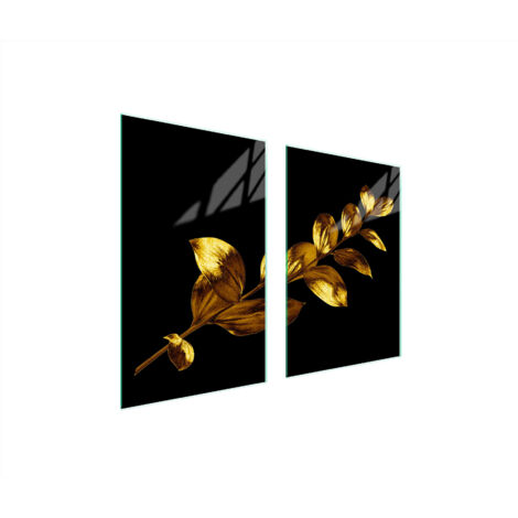 GLASSCHUTZPLATTE FÜR KÜCHE 65x52 GOLD