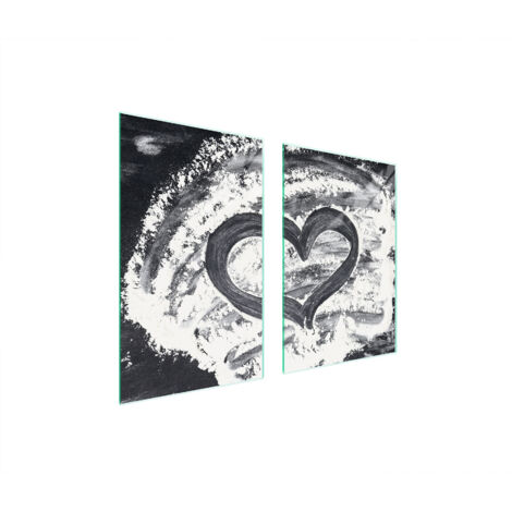 GLASSCHUTZPLATTE FÜR KÜCHE 65x52 HERZ