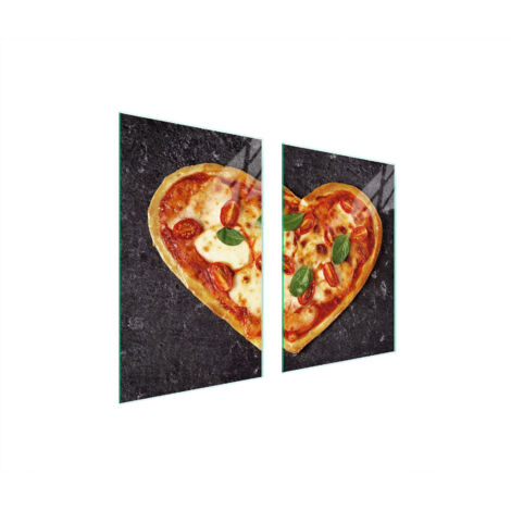 GLASSCHUTZPLATTE FÜR KÜCHE 65x52 HERZ