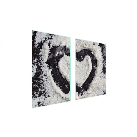 GLASSCHUTZPLATTE FÜR KÜCHE 65x52 HERZ