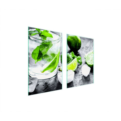 GLASSCHUTZPLATTE FÜR KÜCHE 65x52 LIMETTE
