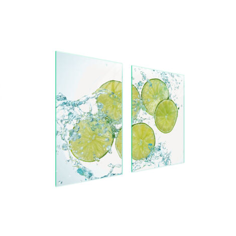 GLASSCHUTZPLATTE FÜR KÜCHE 65x52 LIMETTE