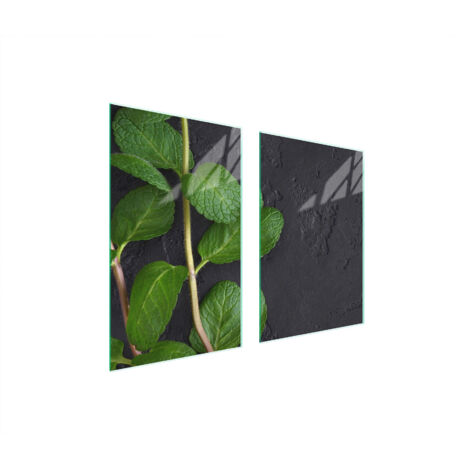 GLASSCHUTZPLATTE FÜR KÜCHE 65x52 MINT