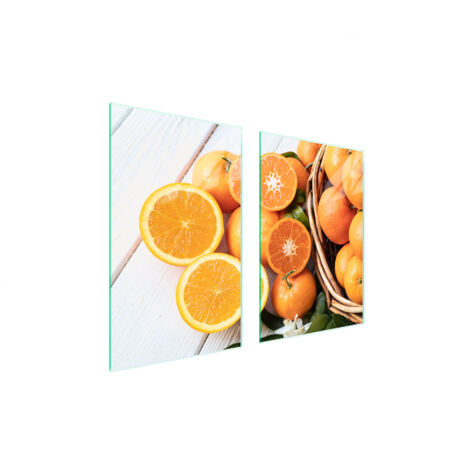 Glasschutzplatte für Küche 65x52 Obst