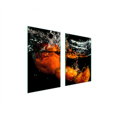 Glasschutzplatte für Küche 65x52 Obst