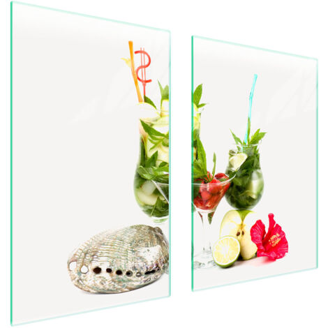 Glasschutzplatte für Küche 65x52 Obst