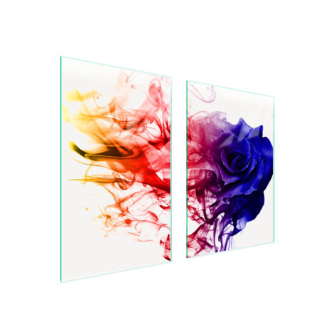 GLASSCHUTZPLATTE FÜR KÜCHE 65x52 ROSE