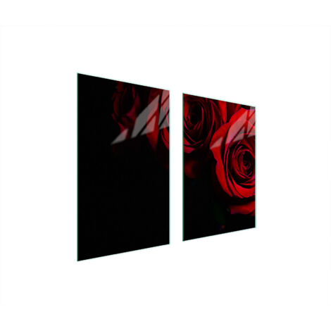 GLASSCHUTZPLATTE FÜR KÜCHE 65x52 ROSE