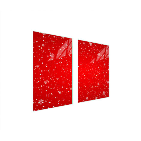 GLASSCHUTZPLATTE FÜR KÜCHE 65x52 ROT
