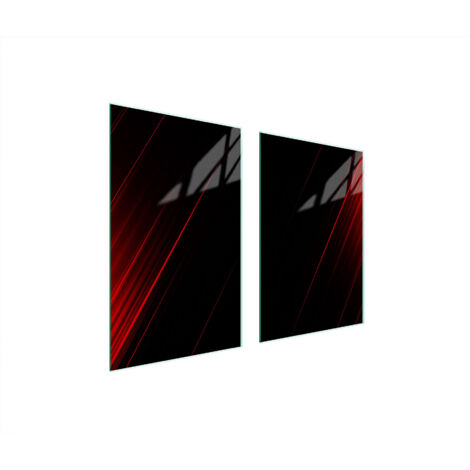 GLASSCHUTZPLATTE FÜR KÜCHE 65x52 SCHWARZ