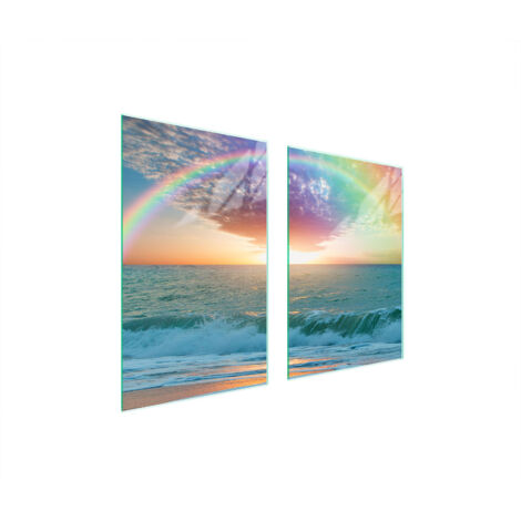 GLASSCHUTZPLATTE FÜR KÜCHE 65x52 SEA