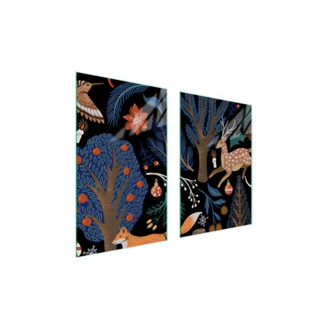 GLASSCHUTZPLATTE FÜR KÜCHE 65x52 TIERE
