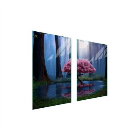 GLASSCHUTZPLATTE FÜR KÜCHE 65x52 TREE