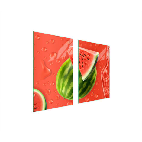 GLASSCHUTZPLATTE FÜR KÜCHE 65x52 WASSERMELONE
