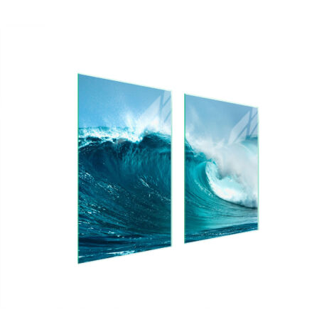 GLASSCHUTZPLATTE FÜR KÜCHE 65x52 WAVE