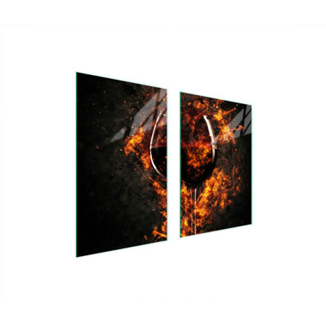 GLASSCHUTZPLATTE FÜR KÜCHE 65x52 WEIN