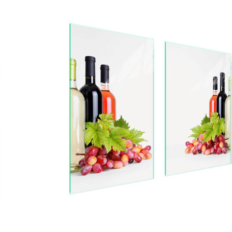 GLASSCHUTZPLATTE FÜR KÜCHE 65x52 WEIN