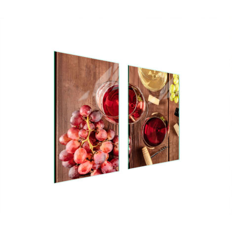 GLASSCHUTZPLATTE FÜR KÜCHE 65x52 WEIN