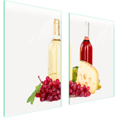GLASSCHUTZPLATTE FÜR KÜCHE 65x52 WEIN