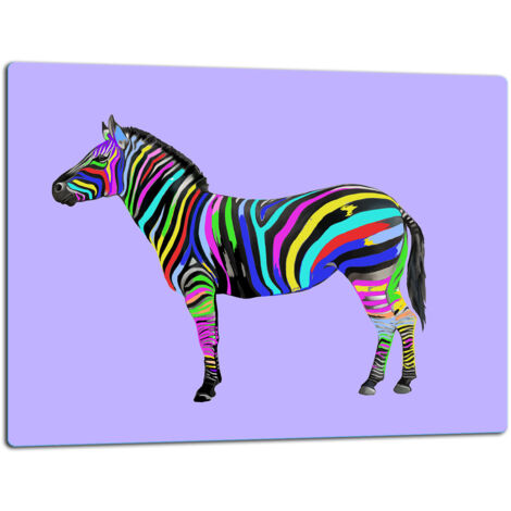 Glassplatten -Schweidebrett 52x40 Zebra