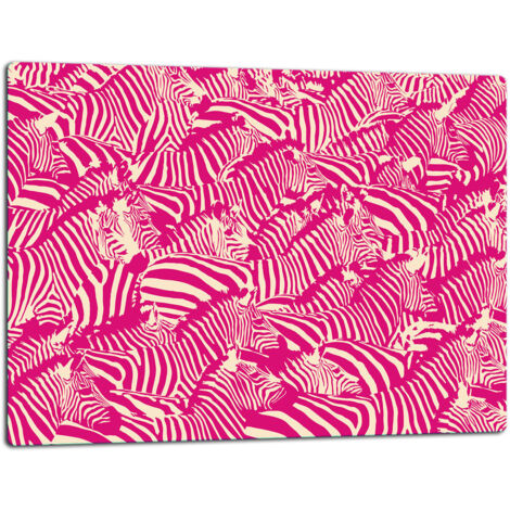 Glassplatten -Schweidebrett 52x40 Zebra