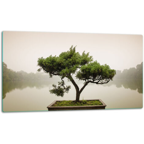 Glassplatten -Sittebrett 52x30 Baum