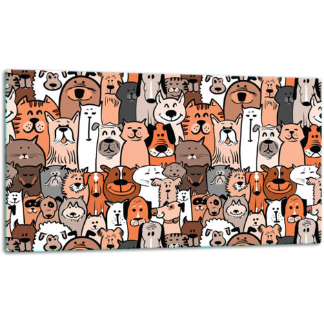 GlassplattenschneideBrett 52x30 Comic Buch