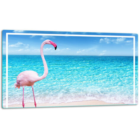 GlassplattenschneideBrett 52x30 Flamingo