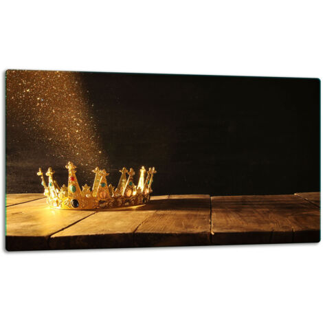 GlassplattenschneideBrett 52x30 Gold