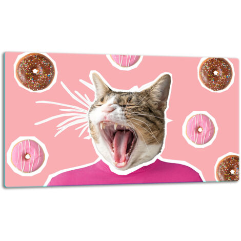 GlassplattenschneideBrett 52x30 Katze