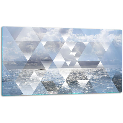 GlassplattenschneideBrett 52x30 Meer