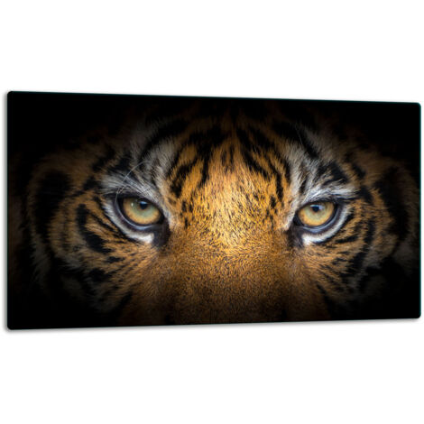 GlassplattenschneideBrett 52x30 Tiger