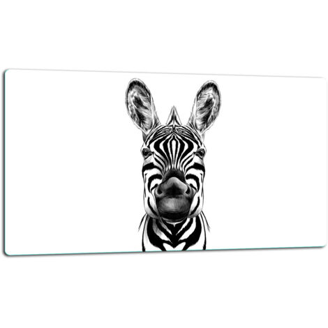 GlassplattenschneideBrett 52x30 Zebra