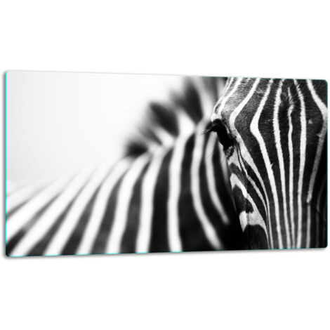 GlassplattenschneideBrett 52x30 Zebra