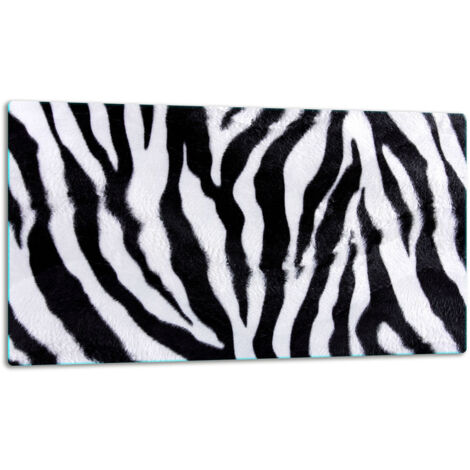 GlassplattenschneideBrett 52x30 Zebra