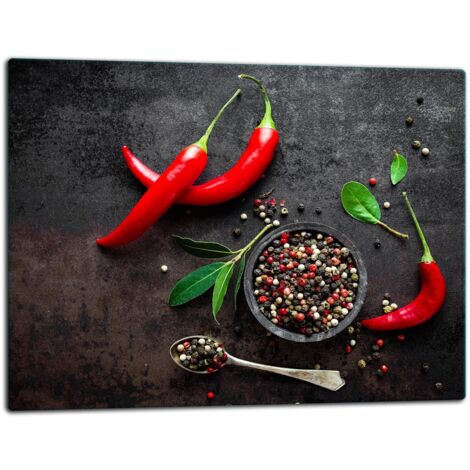 GlassplattenschneideBrett 52x40 Chili