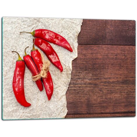 GlassplattenschneideBrett 52x40 Chili