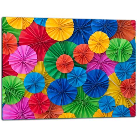 GlassplattenschneideBrett 52x40 Farbenfroh