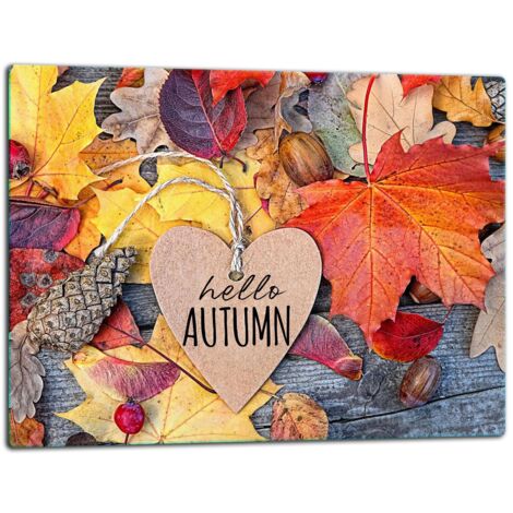 GlassplattenschneideBrett 52x40 Herbst