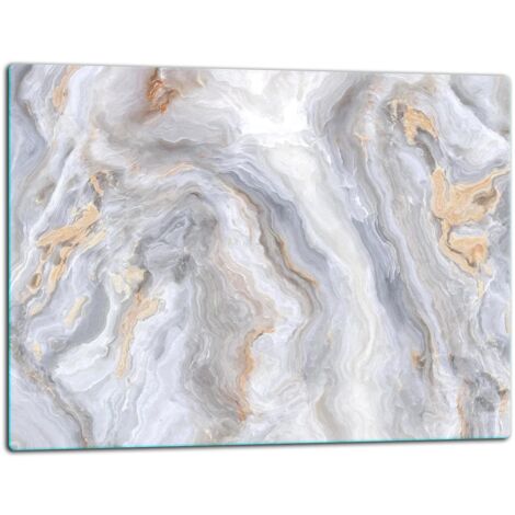 GlassplattenschneideBrett 52x40 Marmor