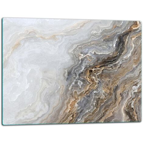 GlassplattenschneideBrett 52x40 Marmor